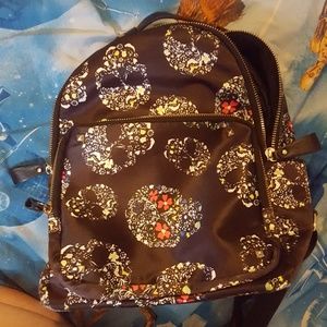 Black sugar skull design book bag